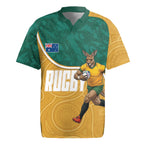 Personalised Australia Rugby Rugby Jersey Wallabies Kangaroo Player Aboriginal Pattern