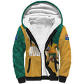 Personalised Australia Rugby Sherpa Hoodie Wallabies Kangaroo Player Aboriginal Pattern