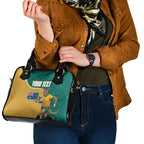 Personalised Australia Rugby Shoulder Handbag Wallabies Kangaroo Player Aboriginal Pattern