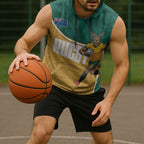 Personalised Australia Rugby Sleeveless Hoodie Wallabies Kangaroo Player Aboriginal Pattern