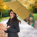 Personalised Australia Rugby Umbrella Wallabies Kangaroo Player Aboriginal Pattern