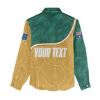 Personalised Australia Rugby Women Casual Shirt Wallabies Kangaroo Player Aboriginal Pattern