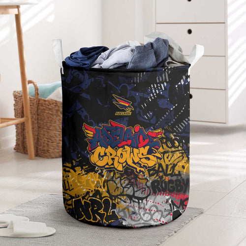 Adelaide Crows Laundry Basket Urban Graffiti Street Art - Bold Abstract Spray Paint