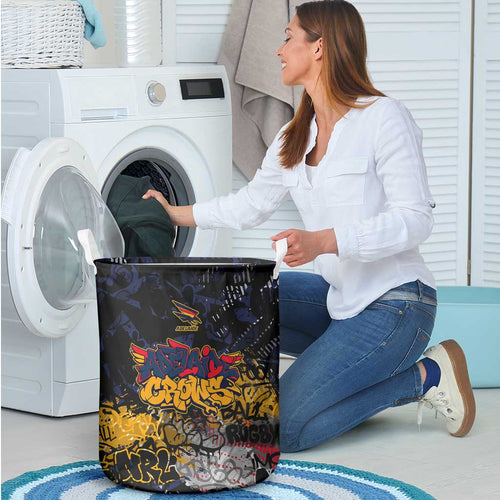 Adelaide Crows Laundry Basket Urban Graffiti Street Art - Bold Abstract Spray Paint