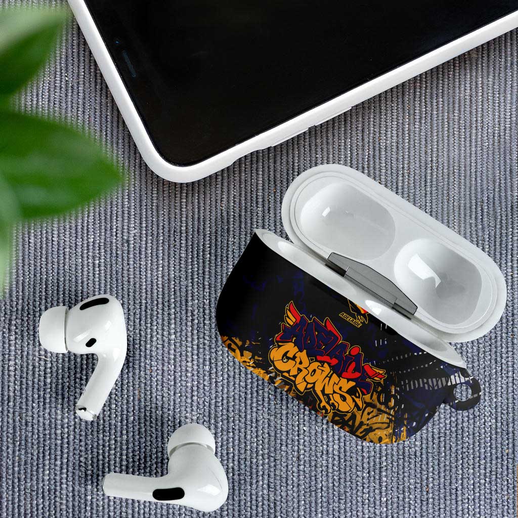 Adelaide Crows AirPods Case Urban Graffiti Street Art - Bold Abstract Spray Paint