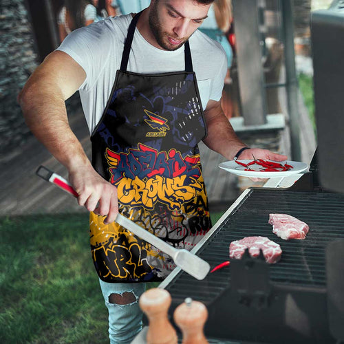 Adelaide Crows Apron Urban Graffiti Street Art - Bold Abstract Spray Paint