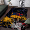 Adelaide Crows Area Rug Urban Graffiti Street Art - Bold Abstract Spray Paint