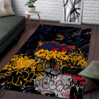 Adelaide Crows Area Rug Urban Graffiti Street Art - Bold Abstract Spray Paint