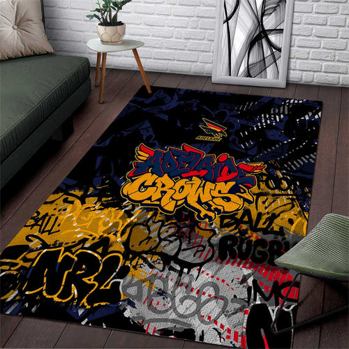 Adelaide Crows Area Rug Urban Graffiti Street Art - Bold Abstract Spray Paint