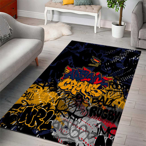 Adelaide Crows Area Rug Urban Graffiti Street Art - Bold Abstract Spray Paint