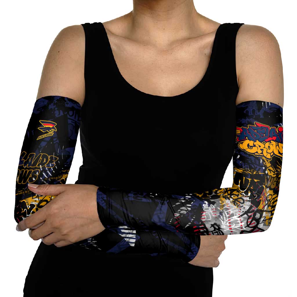 Adelaide Crows Arm Sleeves Urban Graffiti Street Art - Bold Abstract Spray Paint
