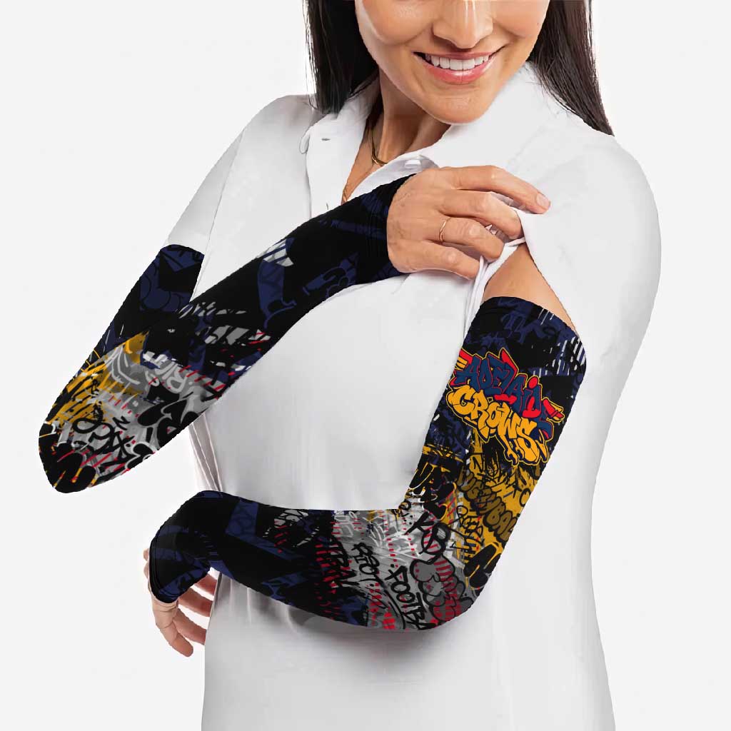Adelaide Crows Arm Sleeves Urban Graffiti Street Art - Bold Abstract Spray Paint