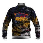 Adelaide Crows Baseball Jacket Urban Graffiti Street Art - Bold Abstract Spray Paint