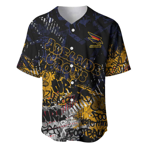 Adelaide Crows Baseball Jersey Urban Graffiti Street Art - Bold Abstract Spray Paint