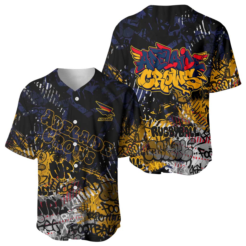 Adelaide Crows Baseball Jersey Urban Graffiti Street Art - Bold Abstract Spray Paint