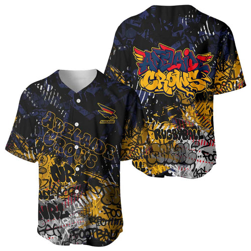 Adelaide Crows Baseball Jersey Urban Graffiti Street Art - Bold Abstract Spray Paint