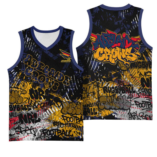 Adelaide Crows Basketball Jersey Urban Graffiti Street Art - Bold Abstract Spray Paint