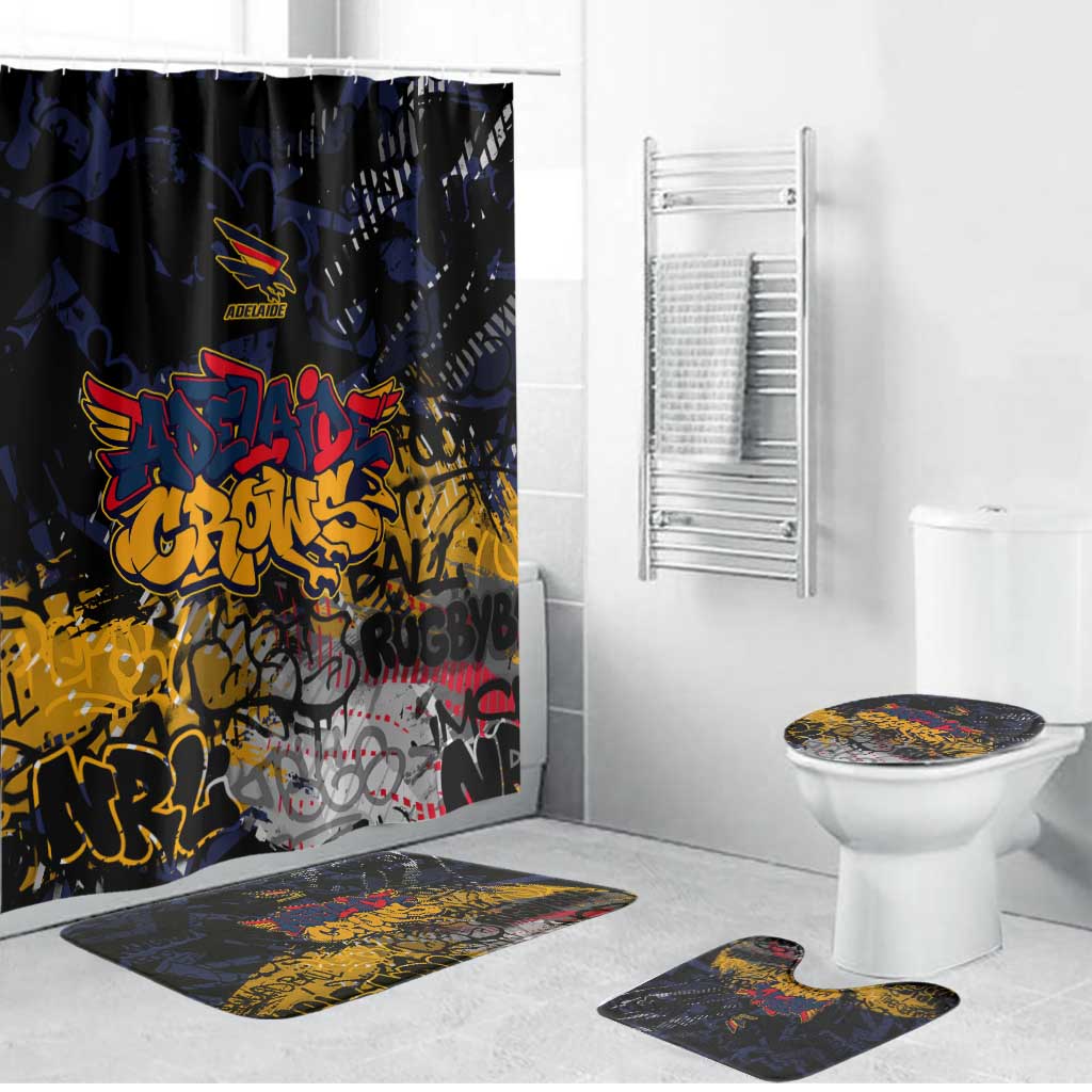 Adelaide Crows Bathroom Set Urban Graffiti Street Art - Bold Abstract Spray Paint