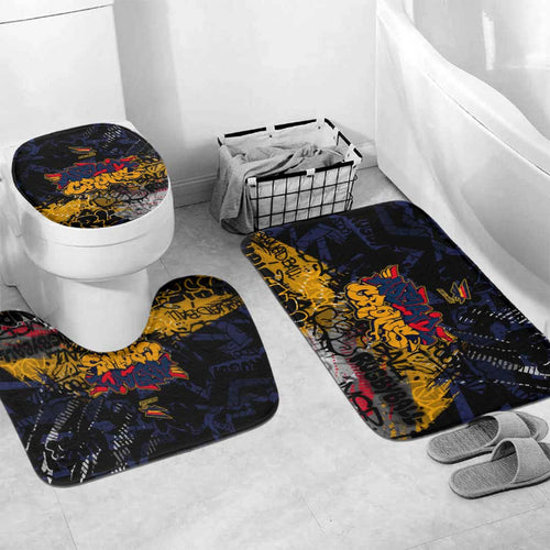 Adelaide Crows Bathroom Set Urban Graffiti Street Art - Bold Abstract Spray Paint