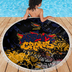 Adelaide Crows Beach Blanket Urban Graffiti Street Art - Bold Abstract Spray Paint