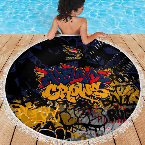 Adelaide Crows Beach Blanket Urban Graffiti Street Art - Bold Abstract Spray Paint