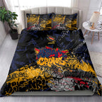 Adelaide Crows Bedding Set Urban Graffiti Street Art - Bold Abstract Spray Paint
