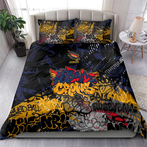 Adelaide Crows Bedding Set Urban Graffiti Street Art - Bold Abstract Spray Paint