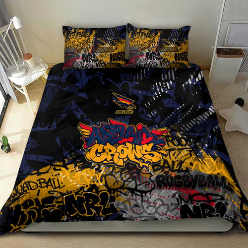 Adelaide Crows Bedding Set Urban Graffiti Street Art - Bold Abstract Spray Paint