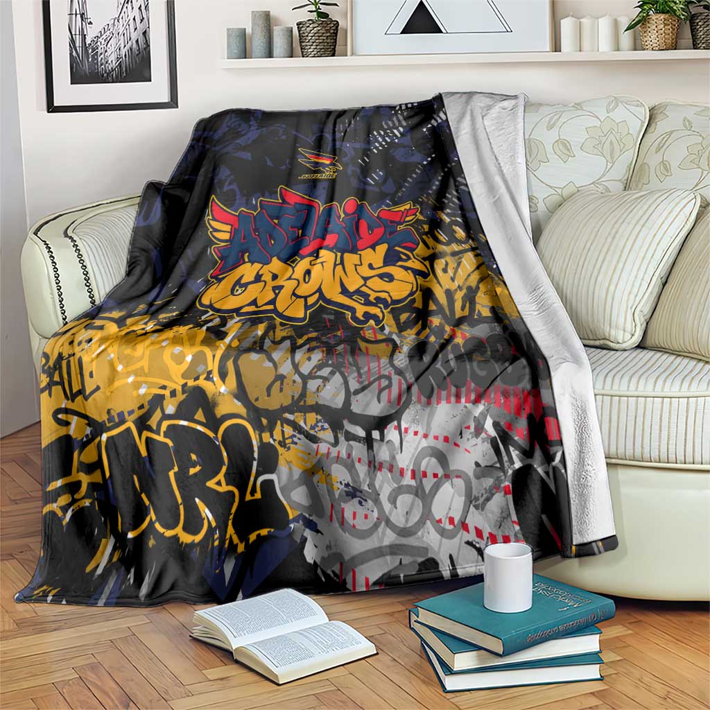 Adelaide Crows Blanket Urban Graffiti Street Art - Bold Abstract Spray Paint