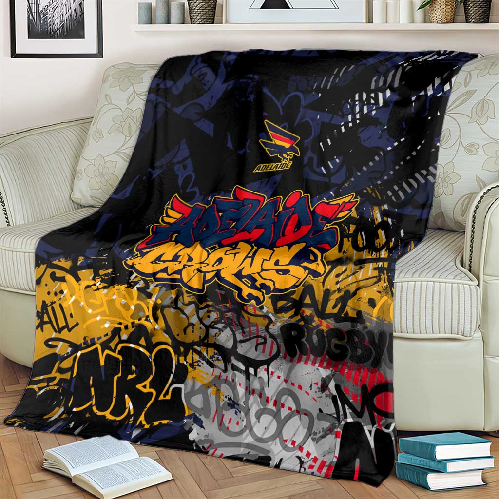Adelaide Crows Blanket Urban Graffiti Street Art - Bold Abstract Spray Paint