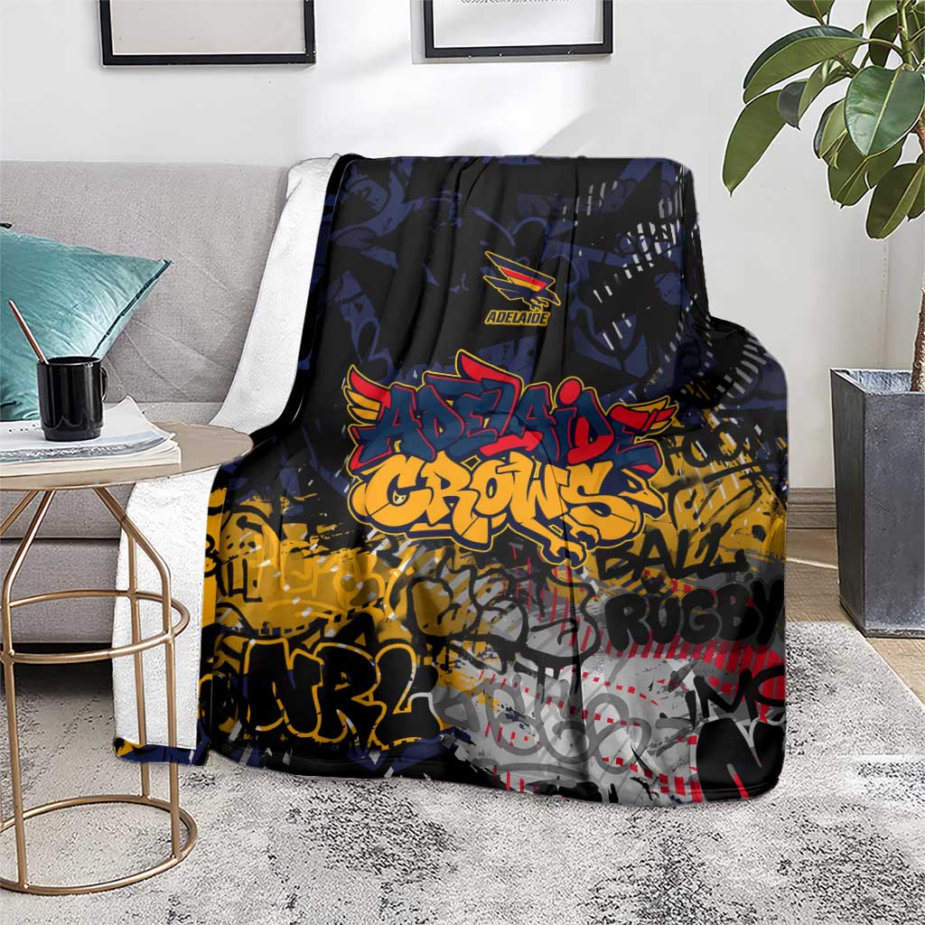 Adelaide Crows Blanket Urban Graffiti Street Art - Bold Abstract Spray Paint