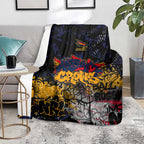 Adelaide Crows Blanket Urban Graffiti Street Art - Bold Abstract Spray Paint