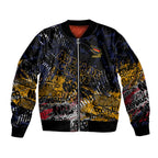 Adelaide Crows Bomber Jacket Urban Graffiti Street Art - Bold Abstract Spray Paint