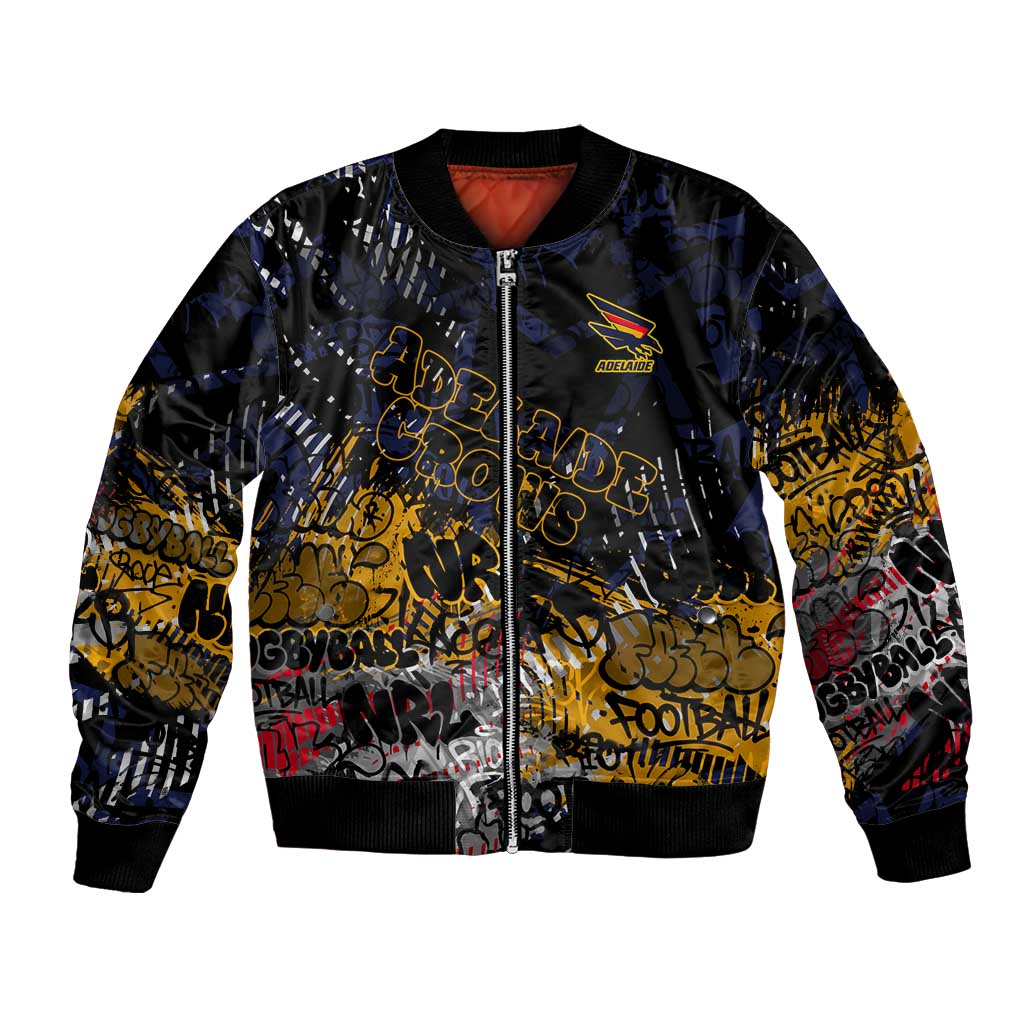 Adelaide Crows Bomber Jacket Urban Graffiti Street Art - Bold Abstract Spray Paint