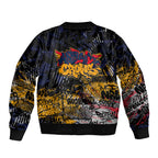 Adelaide Crows Bomber Jacket Urban Graffiti Street Art - Bold Abstract Spray Paint