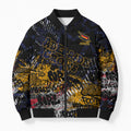Adelaide Crows Bomber Puffer Jacket Urban Graffiti Street Art - Bold Abstract Spray Paint