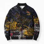 Adelaide Crows Bomber Puffer Jacket Urban Graffiti Street Art - Bold Abstract Spray Paint