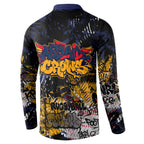 Adelaide Crows Button Sweatshirt Urban Graffiti Street Art - Bold Abstract Spray Paint