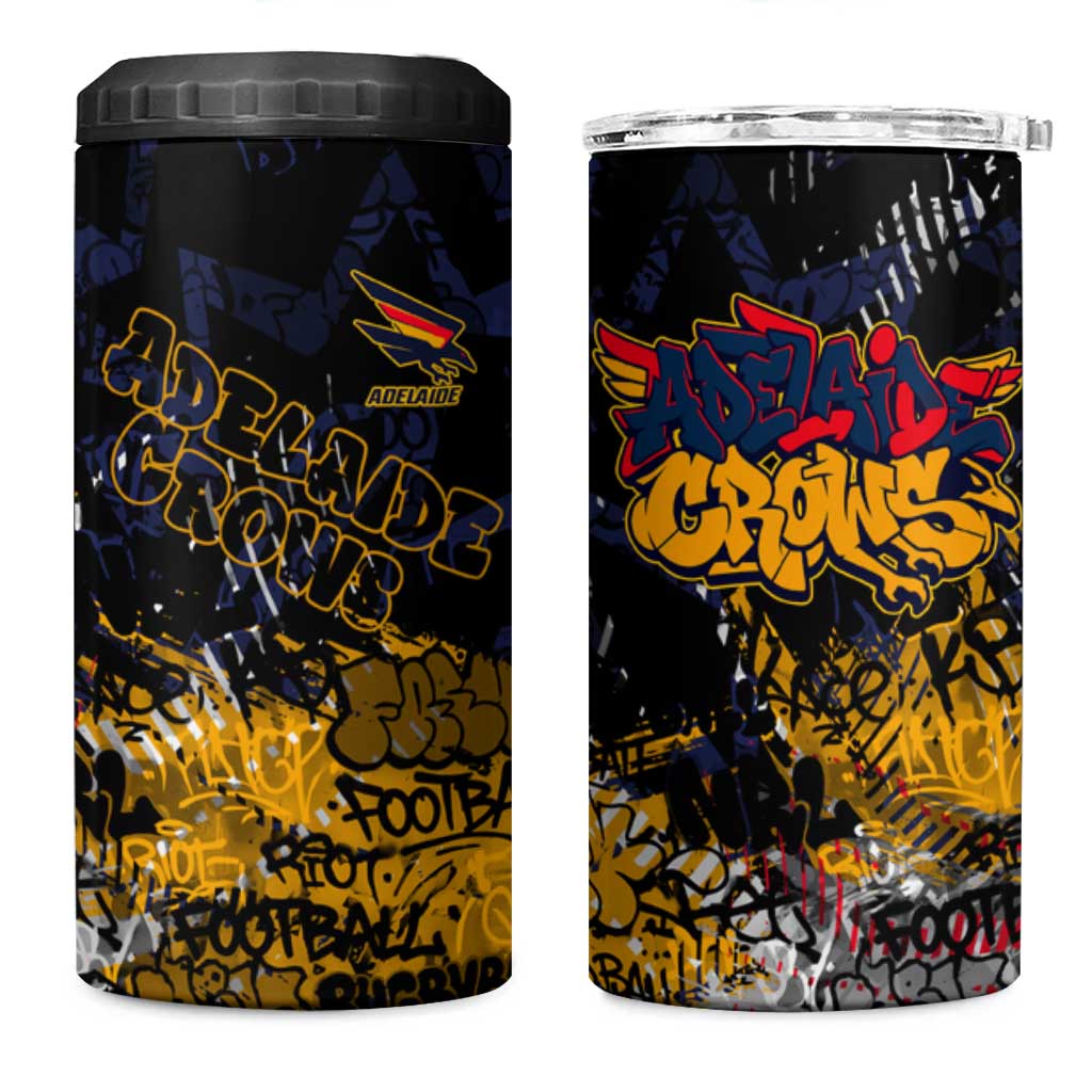 Adelaide Crows 4 in 1 Can Cooler Tumbler Urban Graffiti Street Art - Bold Abstract Spray Paint