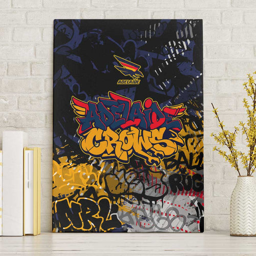 Adelaide Crows Canvas Wall Art Urban Graffiti Street Art - Bold Abstract Spray Paint