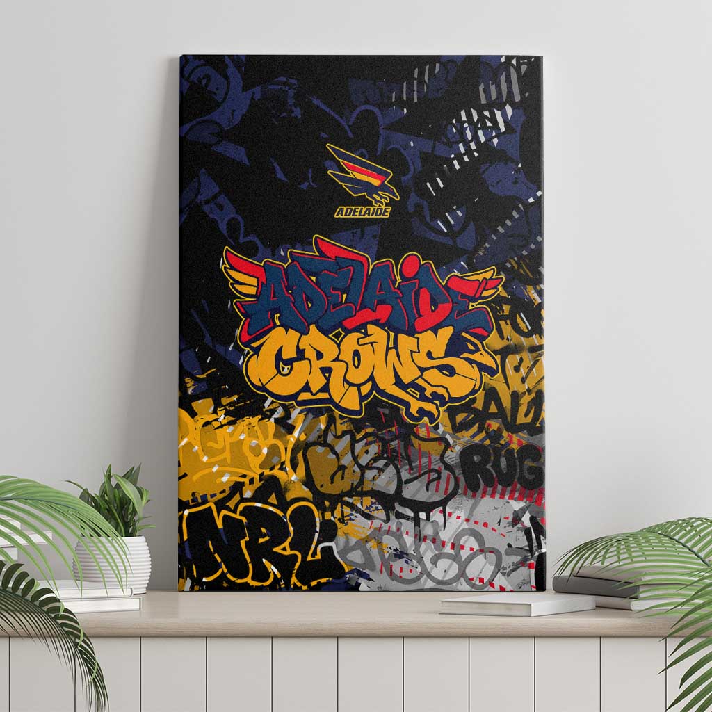 Adelaide Crows Canvas Wall Art Urban Graffiti Street Art - Bold Abstract Spray Paint