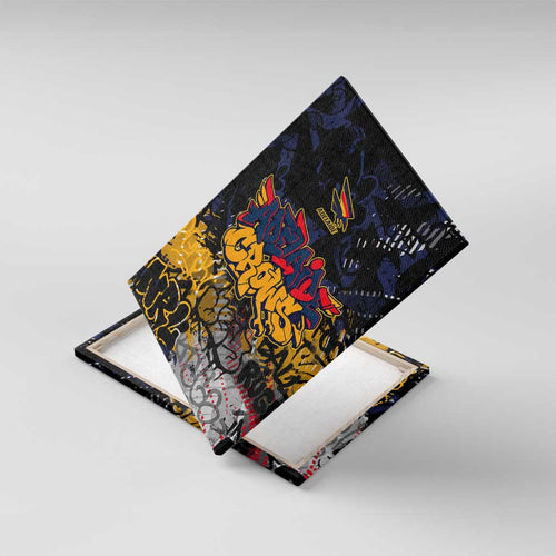 Adelaide Crows Canvas Wall Art Urban Graffiti Street Art - Bold Abstract Spray Paint