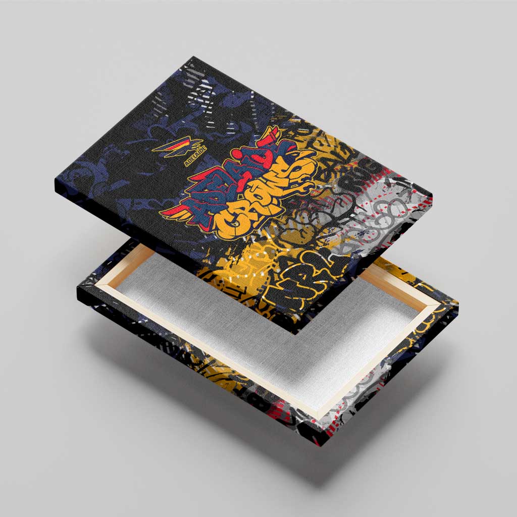 Adelaide Crows Canvas Wall Art Urban Graffiti Street Art - Bold Abstract Spray Paint