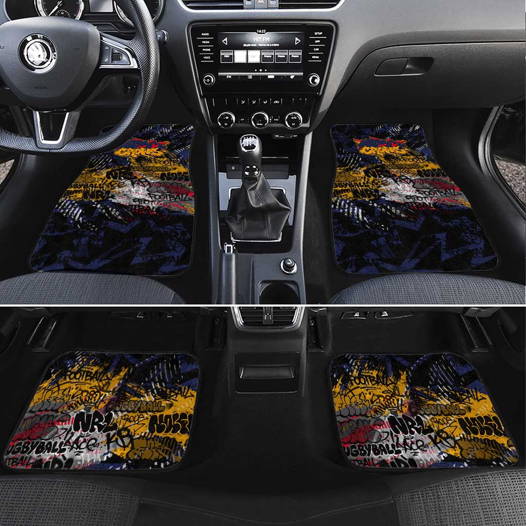Adelaide Crows Car Mats Urban Graffiti Street Art - Bold Abstract Spray Paint