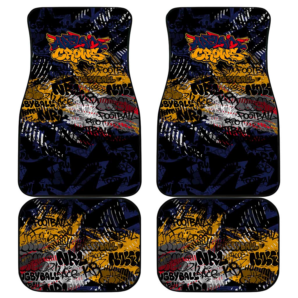 Adelaide Crows Car Mats Urban Graffiti Street Art - Bold Abstract Spray Paint