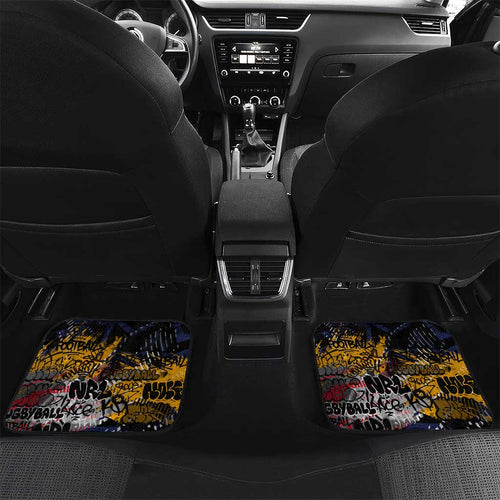 Adelaide Crows Car Mats Urban Graffiti Street Art - Bold Abstract Spray Paint