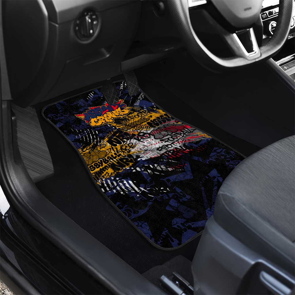 Adelaide Crows Car Mats Urban Graffiti Street Art - Bold Abstract Spray Paint