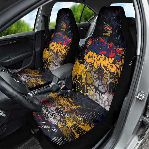 Adelaide Crows Car Seat Cover Urban Graffiti Street Art - Bold Abstract Spray Paint
