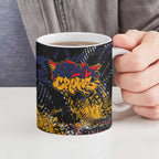 Adelaide Crows Ceramic Mug Urban Graffiti Street Art - Bold Abstract Spray Paint