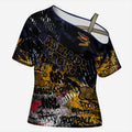 Adelaide Crows Cross Shoulder Shirt Urban Graffiti Street Art - Bold Abstract Spray Paint